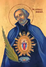 Św. Andrzej Bobola - ikona na desce